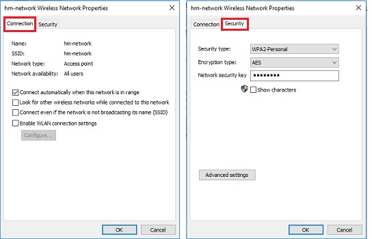 change wireless network settings in Windows 10