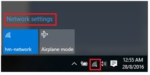 access Windows 10 network settings