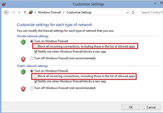 allow remote desktop through firewall