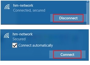 disconnect and reconnect wifi network