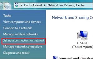 Set Up A Connection or Network