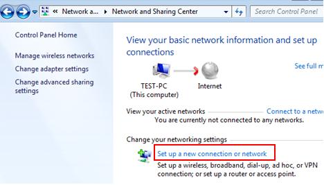 set up wireless connection in Windows 7