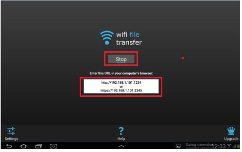 stop Wifi File Transfer