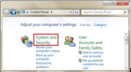 system and security in Windows 7