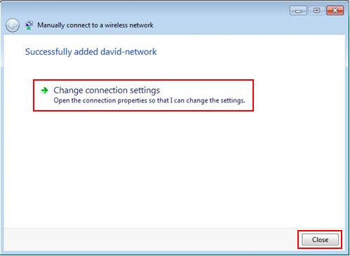 Windows 7 networking - change wireless connection settings