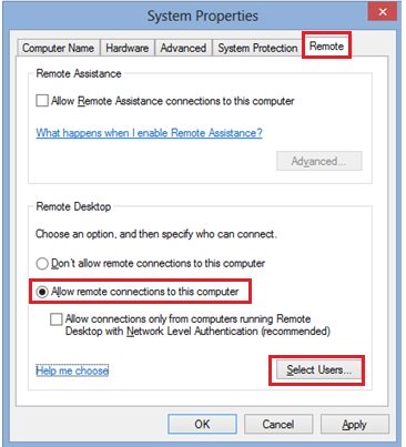 Windows 8 enable remote desktop